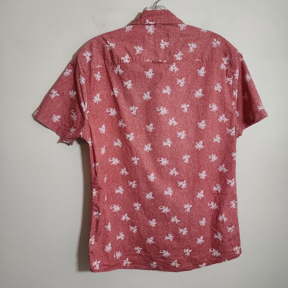 Urban Pipeline octopus print short sleeve button down shirt men's size small - Picture 3 of 8